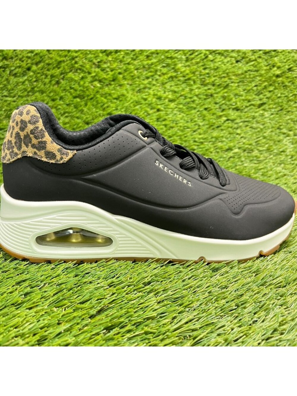 Skechers Uno Jungle Nite Womens Size 8 Black Athletic Running Shoes Sneakers